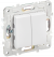IEK SKANDY Выключатель 2-клавишный перекрестный 10А SK-V06W арктический белый , SK-V23-0-10-K01