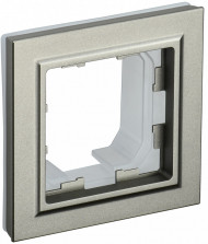 BRITE Рамка 1-местная IP44 РУ-1-БрШ-44 шампань , BR-M12-44-K37