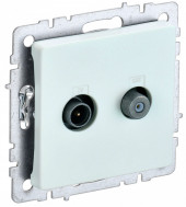 BRITE Розетка двойная TV+SAT РТВ/РСп12-БрЖ жемчуг IEK, BR-AF20-O-K36 BRITE Розетка двойная TV+SAT РТВ/РСп12-БрЖ жемчуг IEK, BR-AF20-O-K36