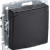 BRITE Розетка 1-местная с заземлением с защитными шторками и крышкой 16А IP44 РСбш10-3-44-БрЧ черный IEK, BR-R16-16-44-K02
