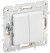 IEK SKANDY Выключатель 2-клавишный 10А SK-V04W арктический белый , SK-V20-0-10-K01
