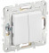 IEK SKANDY Выключатель 2-клавишный 10А SK-V04W арктический белый , SK-V20-0-10-K01