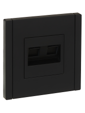 FORTE&PIANO Розетка компьютерная двойная RJ45 кат.6 FP134 черный , FP-K20-2-K02 FORTE&PIANO Розетка компьютерная двойная RJ45 кат.6 FP134 черный , FP-K20-2-K02