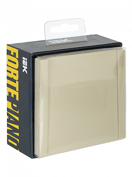 IEK FORTE&PIANO Выключатель 1-клавишный проходной 10А FP403 ваниль , FP-V12-0-10-1-K10