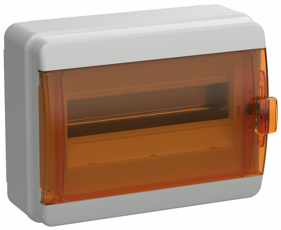 IEK TEKFOR Корпус пластиковый КМПн-12 IP65 оранжевая прозрачная дверь IEK, TF5-KP72-N-12-65-K03-K09
