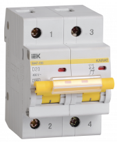 KARAT Автоматический выключатель ВА47-100 2P D 20А 10кА IEK, MVA40-2-020-D