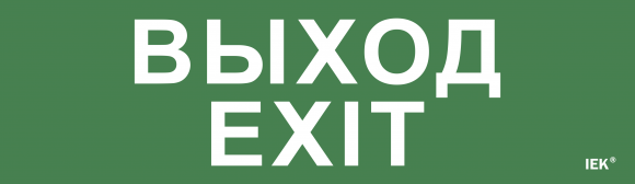 IEK Этикетка самоклеящаяся 310х90мм "Выход-EXIT" IEK, LPC10-1-31-09-VYHD