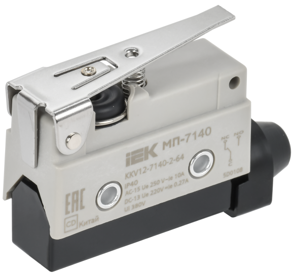 IEK Микропереключатель концевой МП-7140 укороченный рычаг IP40 IEK, KKV12-7140-2-64