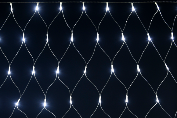 IEK LIGHTING Гирлянда сеть 1,5х1,5м 160 светодиодов белый свет IP20 прозрачный шнур 3м 230В контроллер 8 сцен IEK, LGDB410-2-160-L1-T-S-44