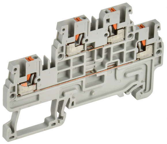 IEK Колодка клеммная CP-ML двухуровневая 1,5мм2 серая IEK, YCT23-00-2-K03-001