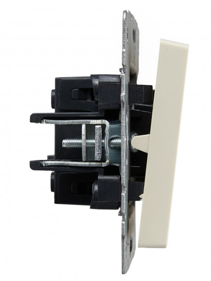 IEK BRITE Выключатель 1-клавишный с индикацией 10А ВС10-1-1-БрКр бежевый , BR-V10-1-10-K10