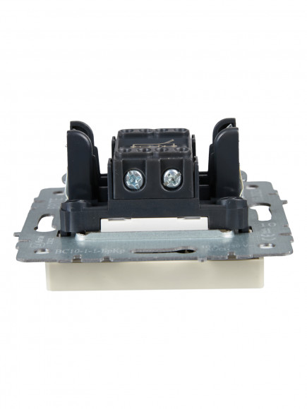 IEK BRITE Выключатель 1-клавишный с индикацией 10А ВС10-1-1-БрКр бежевый , BR-V10-1-10-K10