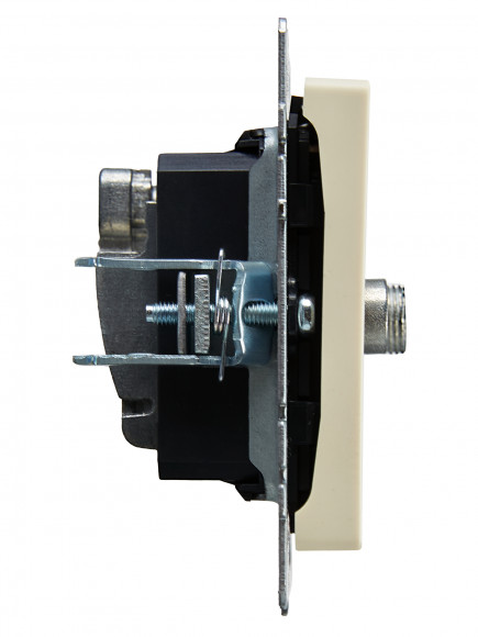 IEK BRITE Розетка двойная TV+SAT РТВ/РСп12-БрКр бежевый , BR-AF20-O-K10