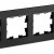 BRITE Рамка 4-местная РУ-4-2-Бр стекло черный RE IEK, BR-M42-G-41-K02