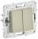 IEK SKANDY Выключатель 2-клавишный проходной 10А SK-V05B бежевый , SK-V22-0-10-K10