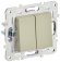 IEK SKANDY Выключатель 2-клавишный проходной 10А SK-V05B бежевый , SK-V22-0-10-K10