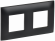IEK SKANDY Рамка 2-местная SK-F02Bl черный , SK-M22-K02
