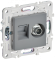 IEK SKANDY Розетка двойная TV+RJ45 кат.5E SK-A14Gr серый , SK-AK20-1-K03