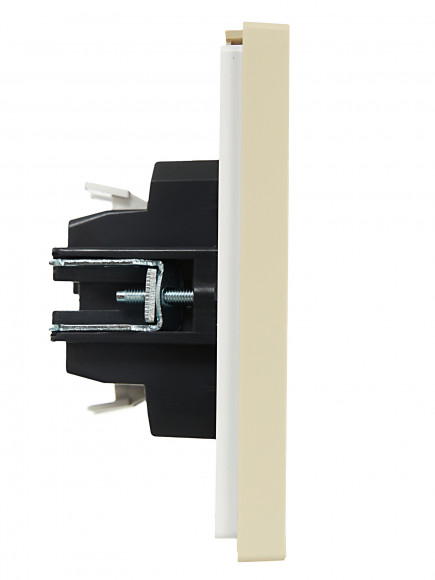 IEK FORTE&PIANO Выключатель 1-клавишный перекрестный 10А FP412 ваниль , FP-V13-0-10-1-K10