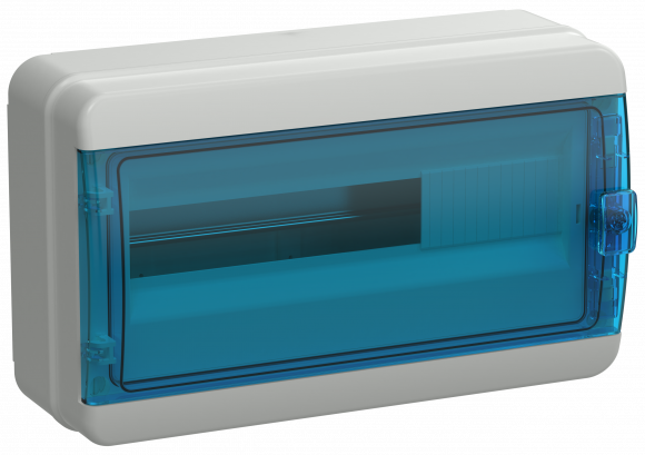 IEK TEKFOR Корпус пластиковый КМПн-18 IP65 синяя прозрачная дверь IEK, TF5-KP72-N-18-65-K03-K07
