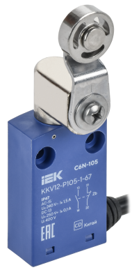 Выключатель концевой C6N-105 рычаг с металлическим роликом IP67 IEK, KKV12-P105-1-67