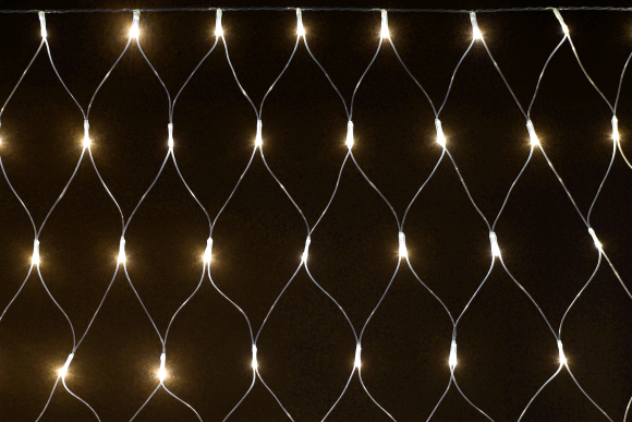 IEK LIGHTING Гирлянда сеть 1,5х1,5м 160 светодиодов теплый белый свет IP20 прозрачный шнур 3м 230В контроллер 8 сцен IEK, LGDB410-1-160-L1-T-S-44