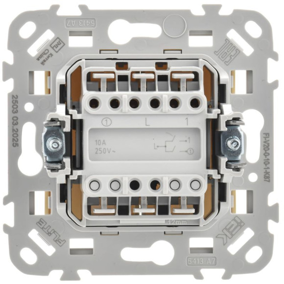 IEK FLITE Выключатель 2-клавишный 10А ВС12-1-0-ФлН навахо IEK, FI-V20-0-10-1-K87