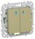 IEK FLITE Выключатель 2-клавишный проходной с индикацией 10А ВС62-1-1-ФлО оливковый IEK, FI-V22-1-10-1-K26
