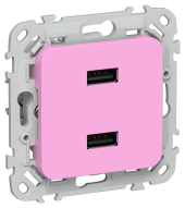 FLITE Розетка USB A+A 3,1А РЮ-2-ФлПр пурпурный IEK, FI-U21-D31-K99