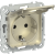 FLITE Розетка с заземлением с защитными шторками и крышкой 16А IP44 РСшкр11-0-44-ФлШ шампань IEK, FI-R16-16-44-K37