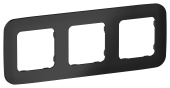 FLITE Рамка 3-местная РУ-3-А-ФлЧ черный IEK, FI-M32-31-20-K02
