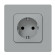 IEK FLITE Рамка 1-местная РУ-1-К-ФлС серый IEK, FI-M12-32-20-K03, Classic