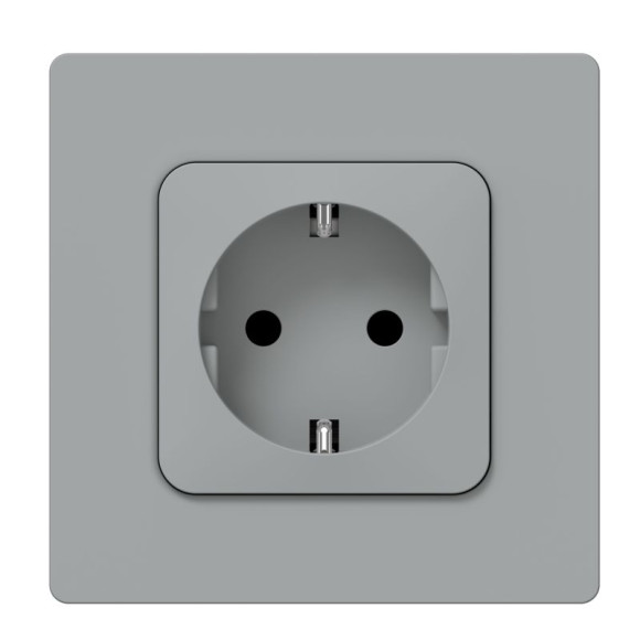IEK FLITE Рамка 1-местная РУ-1-К-ФлС серый IEK, FI-M12-32-20-K03, Classic