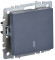 IEK BRITE Выключатель 1-клавишный с индикацией 10А ВС10-1-1-БрМ маренго IEK, BR-V10-1-10-K35