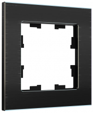 BRITE Рамка 1 -местная РУ-1-1-БрЧ металл черный , BR-M12-M-K02