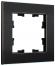 IEK BRITE Рамка 1 -местная РУ-1-1-БрЧ металл черный , BR-M12-M-K02