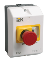 Оболочка защитная с кнопкой "Стоп" IP54 IEK, DMS11D-PC55