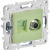 SKANDY Розетка двойная TV+RJ45 кат.5E SK-A14G мятный IEK, SK-AK20-1-K06