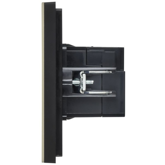 IEK FORTE&PIANO Розетка USB A+C 18Вт FP151M металл черный IEK, FP-U22-018-M-K02