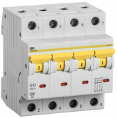KARAT Автоматический выключатель ВА47-60M 4P B 40А 6кА IEK, MVA31-4-040-B