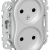 FLITE Розетка 2-местная без заземления без защитных шторок безвинтовое крепление 10А РС02-1-ФлА алюминий IEK, FI-R20-10-1-K47