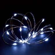 LIGHTING Гирлянда роса 2м 20 светодиодов белый свет IP20 прозрачный шнур 0,3м 2АА IEK, LGDB500-2-020-02-T-B-20