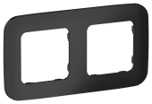 FLITE Рамка 2-местная РУ-2-А-ФлЧ черный IEK, FI-M22-31-20-K02