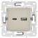 IEK SKANDY Розетка USB A+C 18Вт SK-R13B бежевый , SK-U22-018-K10