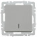 IEK BRITE Выключатель 1-клавишный с индикацией 10А ВС10-1-1-БрС сталь IEK, BR-V10-1-10-K46