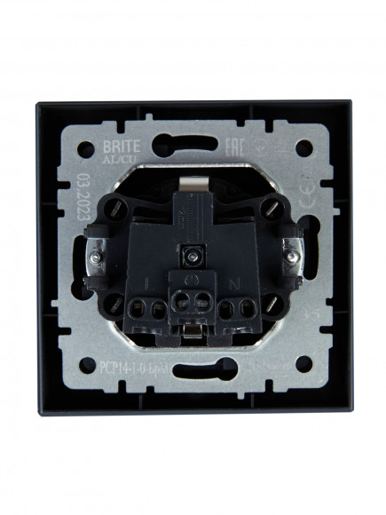 IEK BRITE Розетка 1-местная с заземлением с защитными шторками 16А в сборе РСР14-1-0-БрМ маренго , BR-R14-16-K35-F