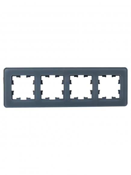 IEK BRITE Рамка 4-местная РУ-4-2-Бр стекло графит RE , BR-M42-G-41-K53