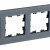 BRITE Рамка 4-местная РУ-4-2-Бр стекло графит RE IEK, BR-M42-G-41-K53