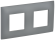 IEK SKANDY Рамка 2-местная SK-F02Gr серый , SK-M22-K03