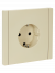 IEK FORTE&PIANO Розетка 1-местная с заземлением без защитных шторок винтовое крепление 16А FP416 ваниль , FP-R11-16-K10